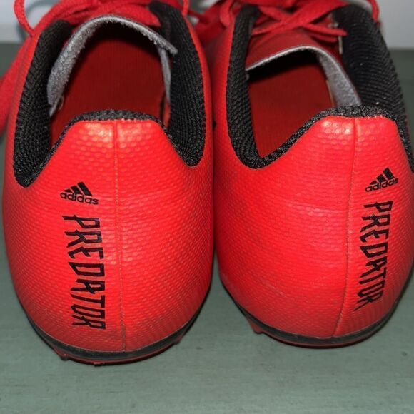 Red Adidas Predator the freak great worn outdoor kids soccer futbol shoes cleats main image 4